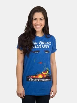 The Great Gatsby Unisex T-Shirt -T-Shirt Shop B 1034 The Great Gatsby blue first edition unisex tee 03