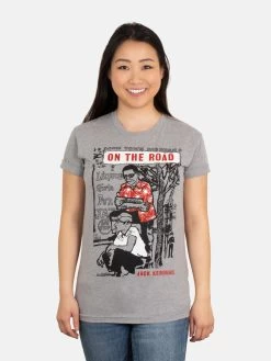 On The Road Unisex T-Shirt -T-Shirt Shop B 1080 On The Road gray unisex tee 03