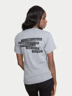 Punk Rock Authors Unisex T-Shirt 11 Punk Rock Authors Unisex T-Shirt -T-Shirt Shop B 1193 punk rock authors unisex book tee female model back 02