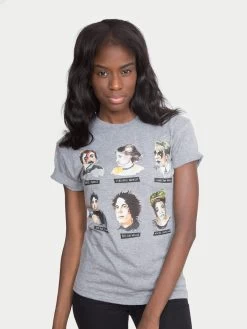 Punk Rock Authors Unisex T-Shirt 10 Punk Rock Authors Unisex T-Shirt -T-Shirt Shop B 1193 punk rock authors unisex book tee female model front 01