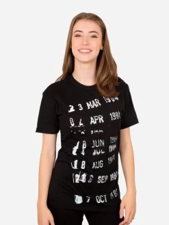 Library Stamp (Black) Unisex T-Shirt -T-Shirt Shop B 1240 Library Stamp unisex black tee 03