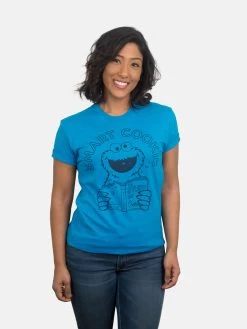 Sesame Street Cookie Monster - Smart Cookie Unisex T-Shirt -T-Shirt Shop B 1253 Sesame Street smart cookie monster unisex tee 03