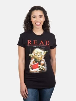 Star Wars Yoda READ Unisex T-Shirt -T-Shirt Shop B 1264 Star Wars Yoda ALA Read unisex tee 03