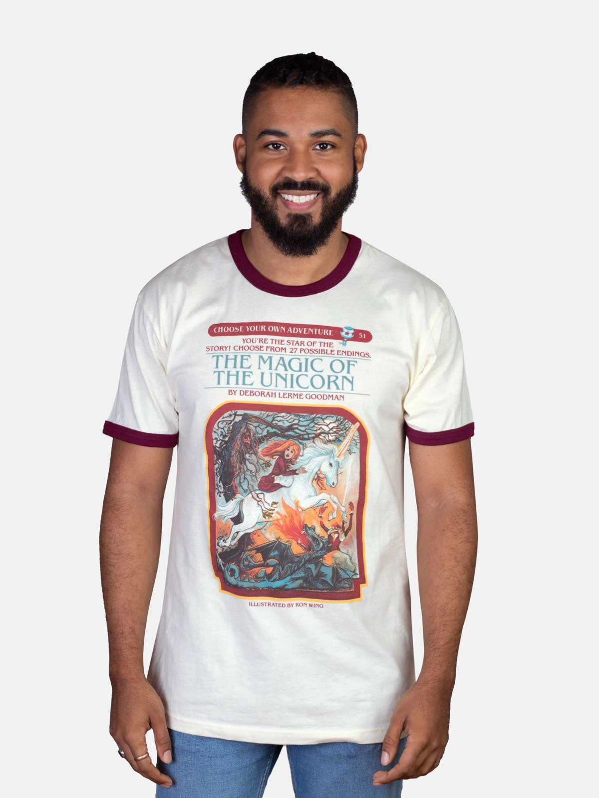 Choose Your Own Adventure: The Magic Of The Unicorn Unisex Ringer T-Shirt 3 Choose Your Own Adventure: The Magic Of The Unicorn Unisex Ringer T-Shirt - Image 3