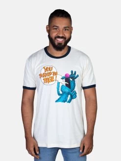 Sesame Street - The Monster At The End Of This Book Unisex Ringer T-Shirt -T-Shirt Shop B 1342 monster at the end of this book unisex tee 03