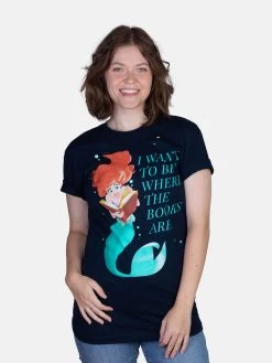 Disney Princess Ariel: I Want To Be Where The Books Are Unisex T-Shirt -T-Shirt Shop B 1378 Disney Princess Ariel unisex tee 03