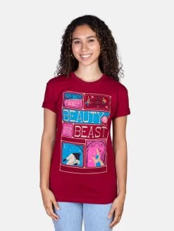 The Beauty And The Beast (MinaLima) Unisex T-Shirt -T-Shirt Shop B 1383 MinaLima Beauty and the Beast unisex tee 03
