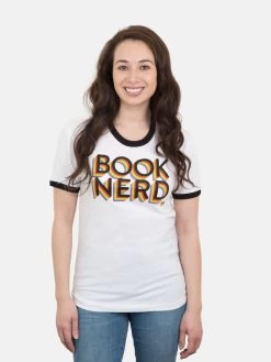 Book Nerd Pride Unisex Ringer T-Shirt -T-Shirt Shop B 1399 Book Nerd Pride unisex tee 03