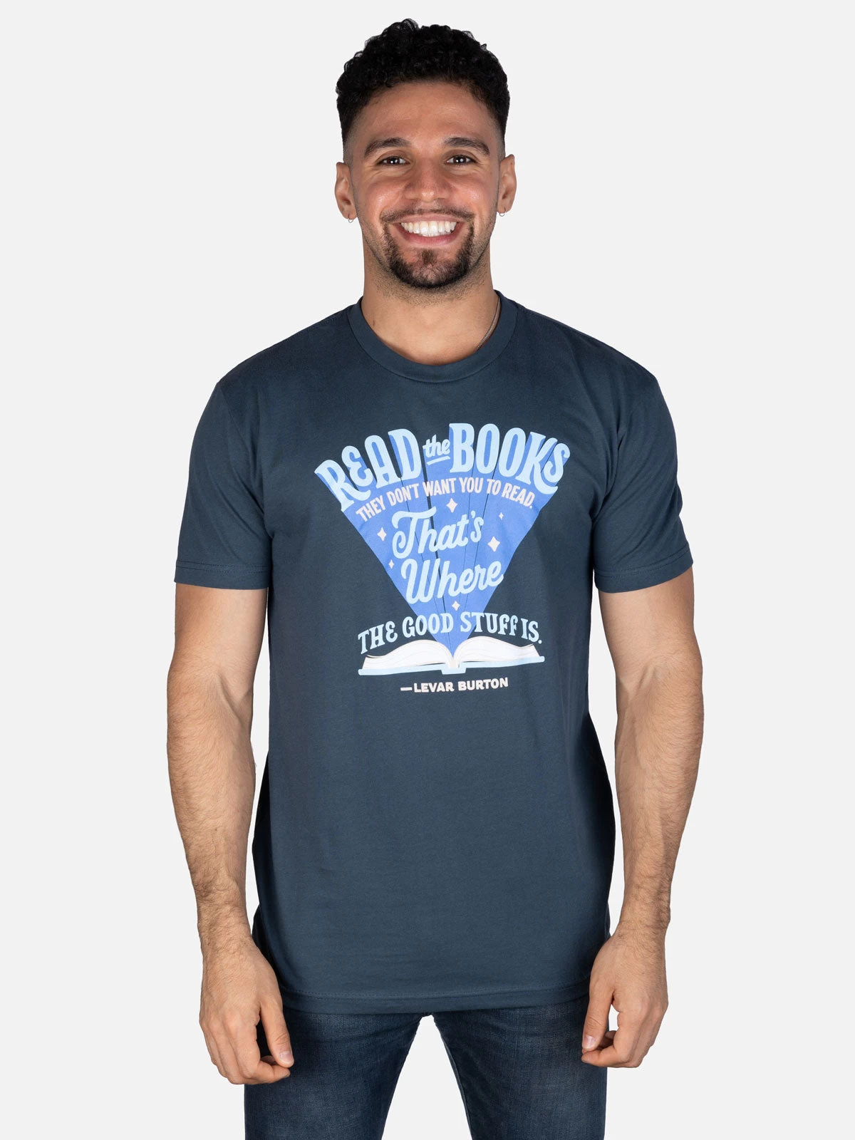 LeVar Burton "Read The Books They Don't Want You To Read" Unisex T-Shirt 2 LeVar Burton "Read The Books They Don't Want You To Read" Unisex T-Shirt - Image 2