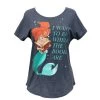 Disney Princess Ariel: I Want To Be Where The Books Are Women’s Relaxed Fit T-Shirt (Vintage Navy)