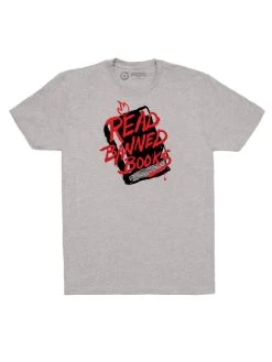 Read Banned Books Unisex T-Shirt (Print Shop) -T-Shirt Shop GM 1021 unisex tee read banned books 01