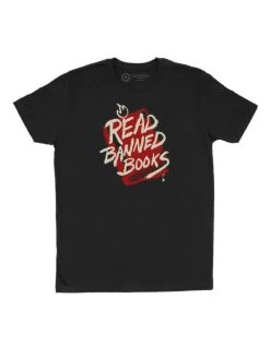 Read Banned Books Unisex T-Shirt (Print Shop) -T-Shirt Shop GM 1023 unisex tee read banned books 01