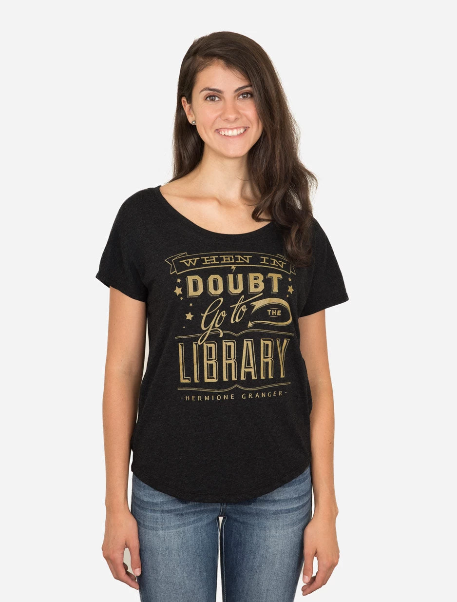 When In Doubt, Go To The Library Women’s Relaxed Fit T-Shirt 2 When In Doubt, Go To The Library Women’s Relaxed Fit T-Shirt - Image 2