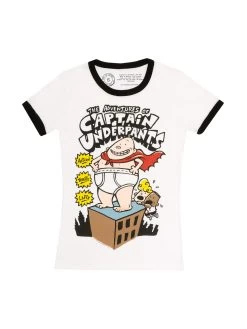 The Adventures Of Captain Underpants Women's Ringer T-Shirt