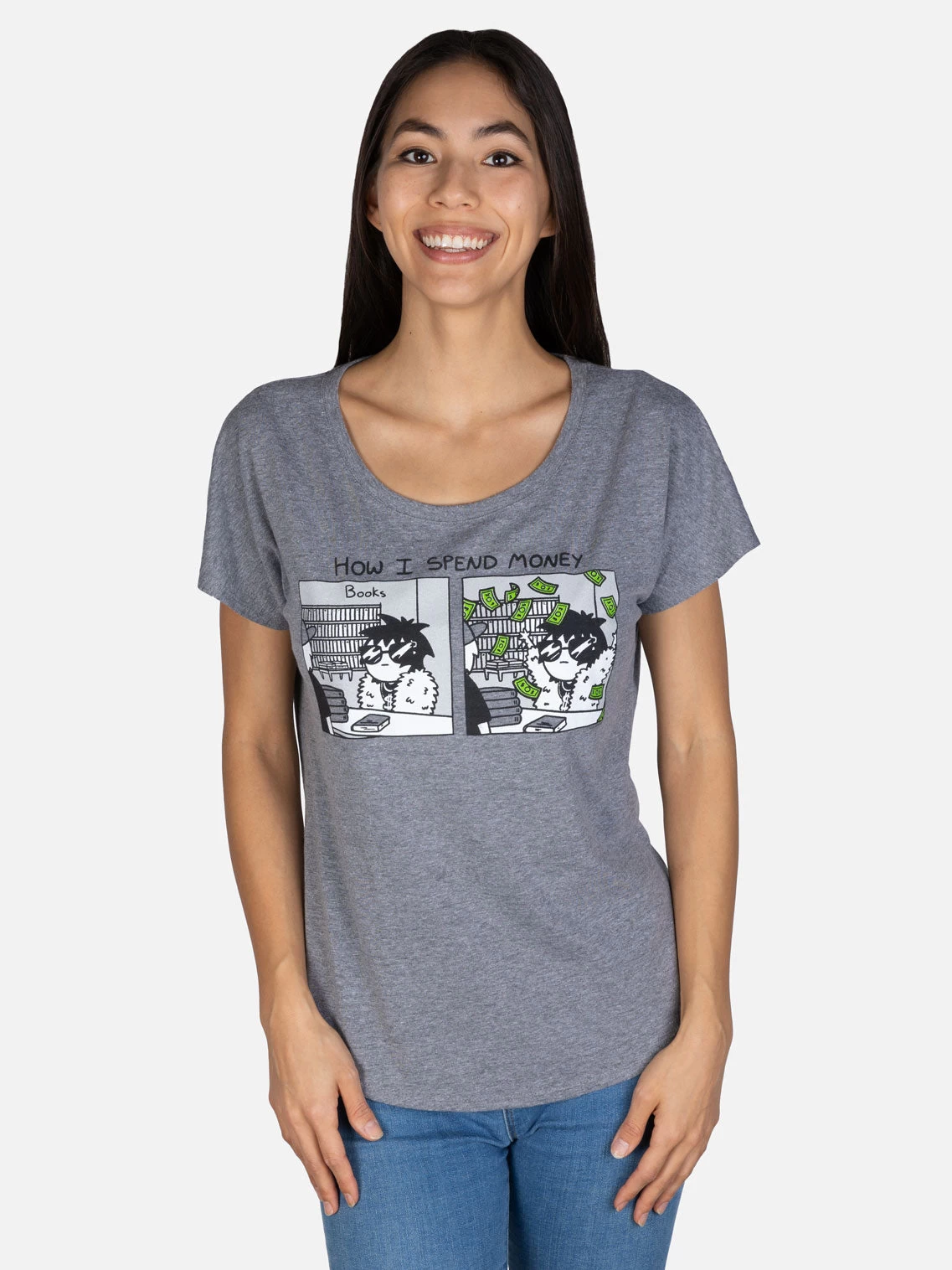 Sarah's Scribbles - How I Spend Money Women’s Relaxed Fit T-Shirt 2 Sarah's Scribbles - How I Spend Money Women’s Relaxed Fit T-Shirt - Image 2