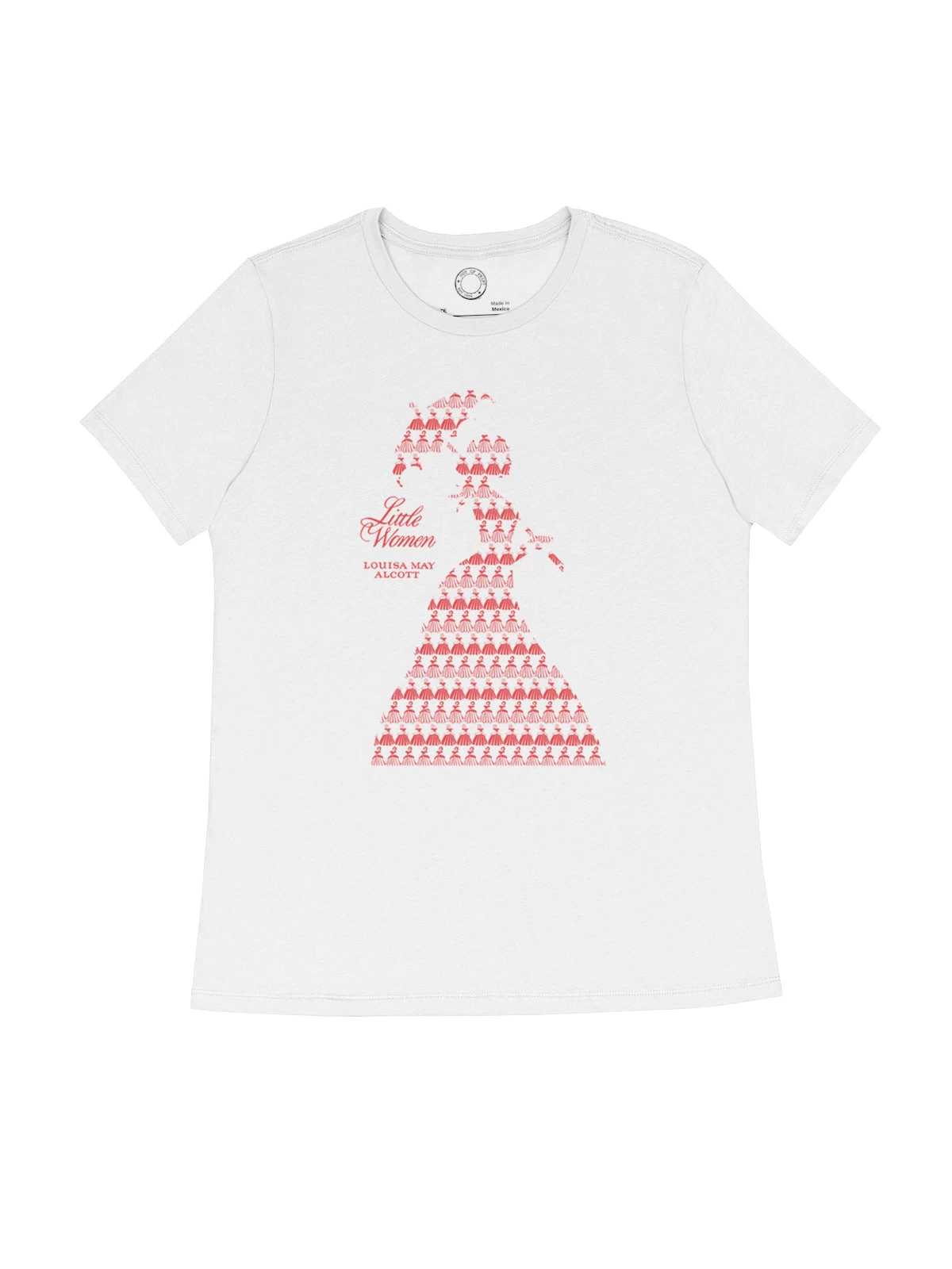 Little Women Pattern – Women's Crew T-Shirt (Print Shop) 3 Little Women Pattern – Women's Crew T-Shirt (Print Shop) - Image 3