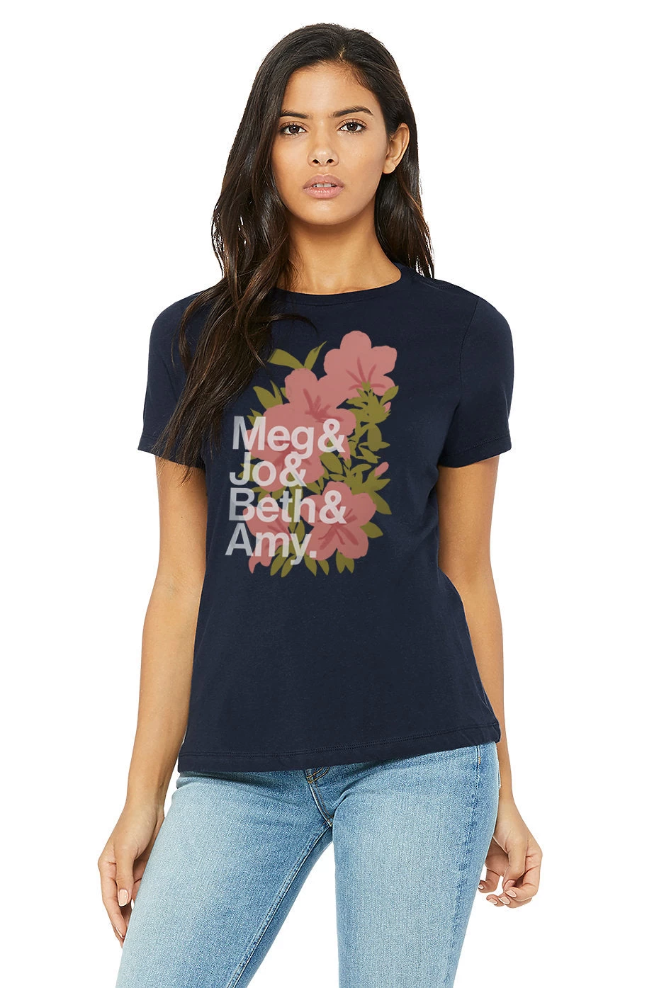 Little Women Character Names – Women's Crew T-Shirt (Print Shop) 2 Little Women Character Names – Women's Crew T-Shirt (Print Shop) - Image 2