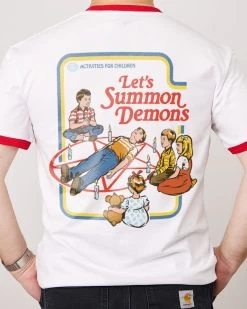 Let's Summon Demons Front And Back T-Shirt -T-Shirt Shop Red Ringer Back 21315743 7d9f 4e60 9dc0 a0b6b60ea492