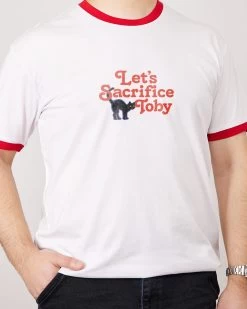 Let's Sacrifice Toby Front And Back T-Shirt -T-Shirt Shop Red Ringer Front 61deac77 cd2e 42ed 878b 8f97286d3585