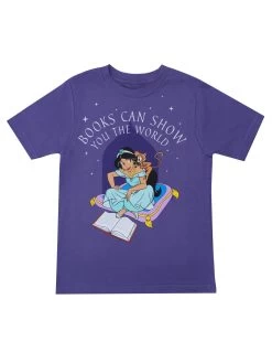 Disney Princess Jasmine: Books Can Show You The World Kids' T-Shirt