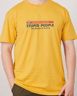 Let's Find A Cure For Stupid People Front And Back T-Shirt -T-Shirt Shop Yellow Front 6194a357 f650 4ac1 ac96 f7a45e79ae7b