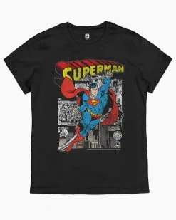DC Superman Comic Panel T-Shirt -T-Shirt Shop black Superman Comic Panel womens tshirt ac51f651 3d97 48e9 8c80 58dea2ce34c7