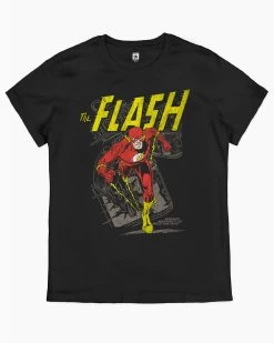 DC The Flash T-Shirt -T-Shirt Shop black The Flash womens tshirt
