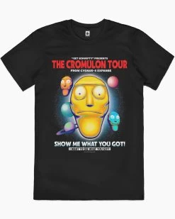 Rick And Morty Cromulon Tour T-Shirt -T-Shirt Shop black cromulon tour mens tshirt