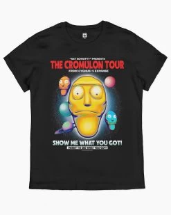 Rick And Morty Cromulon Tour T-Shirt -T-Shirt Shop black cromulon tour womens tshirt