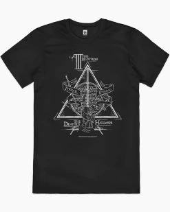 Harry Potter Deathly Hallows Logo Alt T-Shirt -T-Shirt Shop black deathly hallows logo alt mens tshirt
