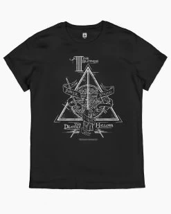 Harry Potter Deathly Hallows Logo Alt T-Shirt -T-Shirt Shop black deathly hallows logo alt womens tshirt