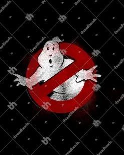 Ghostbusters Logo Distressed T-Shirt -T-Shirt Shop black ghostbusters logo distressed