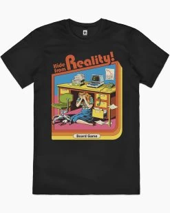 Hide From Reality T-Shirt 23 Hide From Reality T-Shirt -T-Shirt Shop black hide from reality mens tshirt