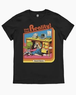 Hide From Reality T-Shirt 24 Hide From Reality T-Shirt -T-Shirt Shop black hide from reality womens tshirt