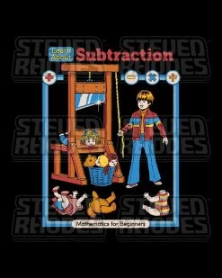 Learn About Subtraction T-Shirt -T-Shirt Shop black learn about subtraction