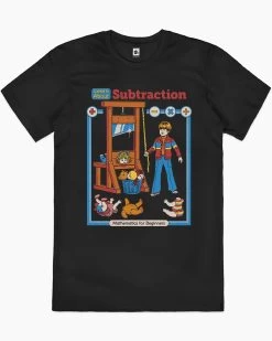 Learn About Subtraction T-Shirt -T-Shirt Shop black learn about subtraction mens tshirt