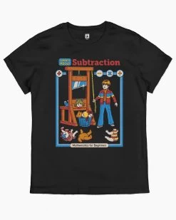 Learn About Subtraction T-Shirt -T-Shirt Shop black learn about subtraction womens tshirt