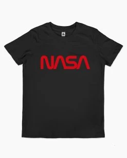NASA Logotype Kids T-Shirt 10 NASA Logotype Kids T-Shirt -T-Shirt Shop black nasa logotype tshirt kids