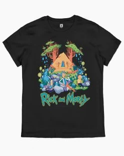Rick And Morty Rest And Relaxation T-Shirt -T-Shirt Shop black rick and morty rest and relaxation womens tshirt