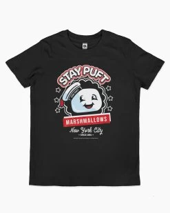 Ghostbusters Stay Puft Marshmallows Kids T-Shirt -T-Shirt Shop black stay puft marshmallows tshirt kids