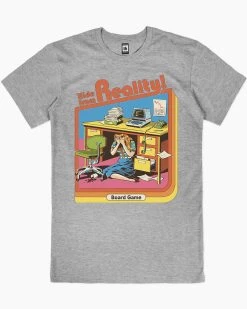 Hide From Reality T-Shirt 20 Hide From Reality T-Shirt -T-Shirt Shop grey hide from reality mens tshirt