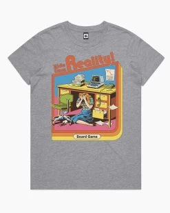 Hide From Reality T-Shirt 21 Hide From Reality T-Shirt -T-Shirt Shop grey hide from reality womens tshirt