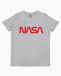 NASA Logotype Kids T-Shirt 8 NASA Logotype Kids T-Shirt -T-Shirt Shop grey nasa logotype tshirt kids
