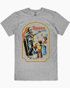Respect Your Elders T-Shirt 10 Respect Your Elders T-Shirt -T-Shirt Shop grey respect your elders mens tshirt