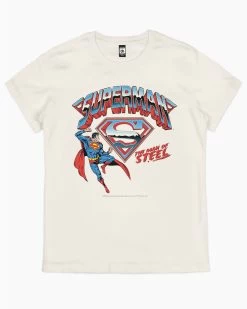DC Superman The Man Of Steel T-Shirt -T-Shirt Shop natural Superman The Man of Steel womens tshirt