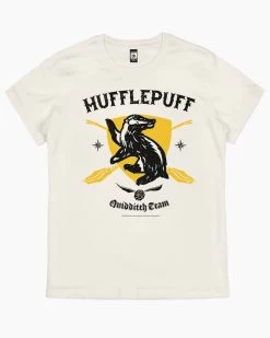 Harry Potter Hufflepuff Quidditch Team T-Shirt -T-Shirt Shop natural hufflepuff quidditch team womens tshirt