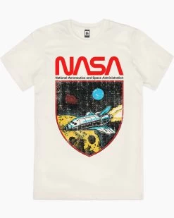 NASA Shield T-Shirt -T-Shirt Shop natural nasa shield mens tshirt