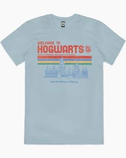 Harry Potter Welcome To Hogwarts T-Shirt 22 Harry Potter Welcome To Hogwarts T-Shirt -T-Shirt Shop pale blue welcome to hogwarts school of witchcraft and wizardry mens tshirt