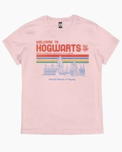 Harry Potter Welcome To Hogwarts T-Shirt 21 Harry Potter Welcome To Hogwarts T-Shirt -T-Shirt Shop pink welcome to hogwarts school of witchcraft and wizardry womens tshirt