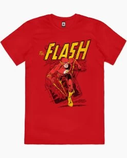DC The Flash T-Shirt -T-Shirt Shop red The Flash mens tshirt